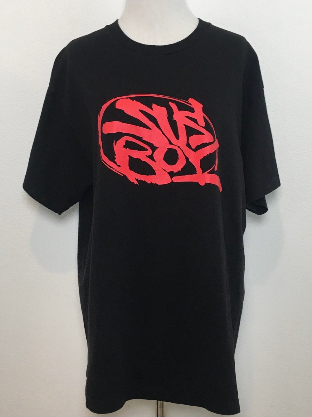 Men's Black T-Shirt with Red Graphic